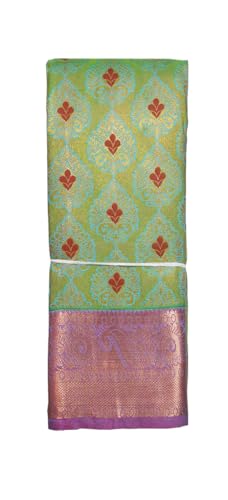 VFCollections Women's Kanchipuram Silk Pure Pattu Sarees With Blouse (VFC326-6)