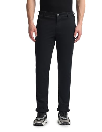 Arrow Slim Fit Cotton Trousers Black