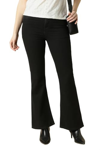 Women Black Dark Wash Jeans