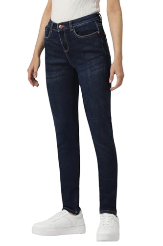 Van Heusen Women Navy Light Wash Skinny Fit Jeans