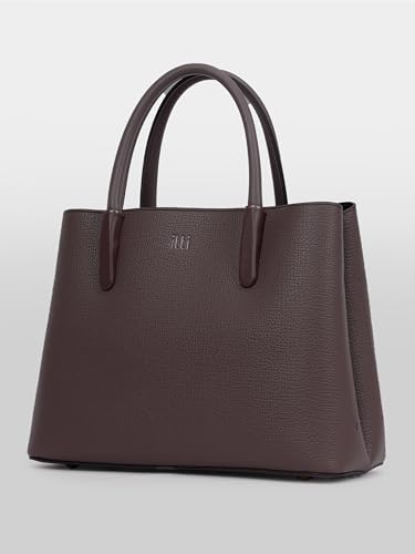 ITTI Steller Handheld Structured 3-Compartment Handbag Purse for Women with Free Matching Wallet | Elegant Daily & Work Use Bag (Coffee)