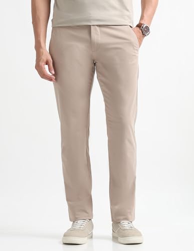 Arrow Sport Men's Slim Fit Mid Rise Trousers