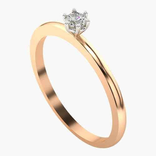 VALANOVA Sterling Silver & Certified Lab Grown Diamond 0.11cts | Ring For Women/Girls | Stylish & Elegant | VGR0298A | Ring Size: 14