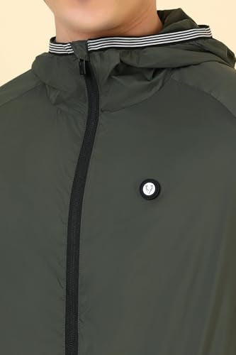 Allen Solly Men's A-Line Coat (ASJKLJBOFV69426_Olive