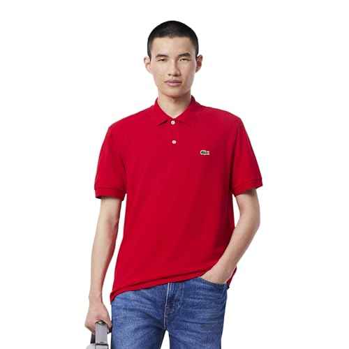 Lacoste Men's Solid Classic Fit Polos (PH9851240_Red