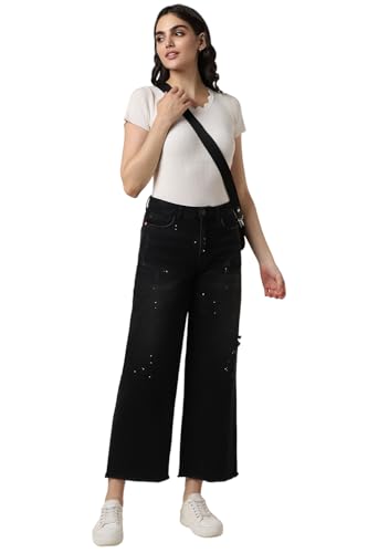 Allen Solly Women Black Regular Fit Dark Wash Jeans