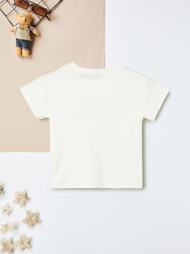 Max Girls Peppa Pig Print T-Shirt (Off White_3-4 Y)