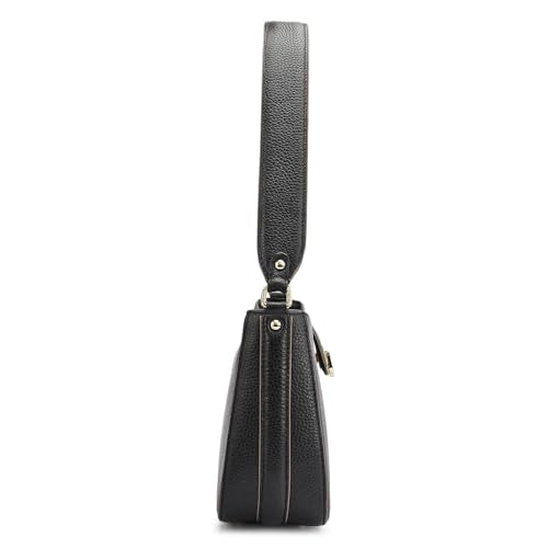 Da Milano Leather Black Shoulder Bag for Women (00426A-OL)
