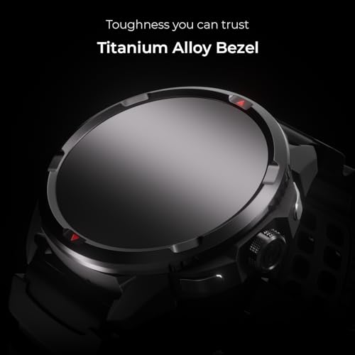 Noise Endeavour Pro Outdoor Rugged Military Smart Watch, Titanium Alloy Bezel, Dual-Band GPS, 164ft Water Resistance, 28 Days Battery on Standby, AI Companion, for iOS & Android (Driftstone Beige)