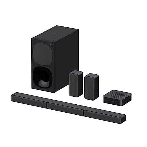 Sony HT-S40R Real 5.1ch Dolby Audio Soundbar for TV with Subwoofer & Wireless Rear Speakers, 5.1ch Home Theatre System (600W, Bluetooth & USB Connectivity, HDMI & Optical Connectivity, Sound Mode)