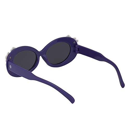 Carlton London Girl's Black Lens & Blue Oval Sunglasses