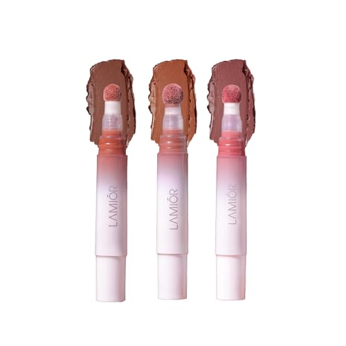 LAMIOR Blurry Fudgy Lip Tint - Combo of 3, Shade - Mocha Drip | Ultra Velvety Matte | Transfer Proof & Hydrating Formula | Long-Lasting Lip Tint with Cushion Applicator | Vegan & Cruelty-Free