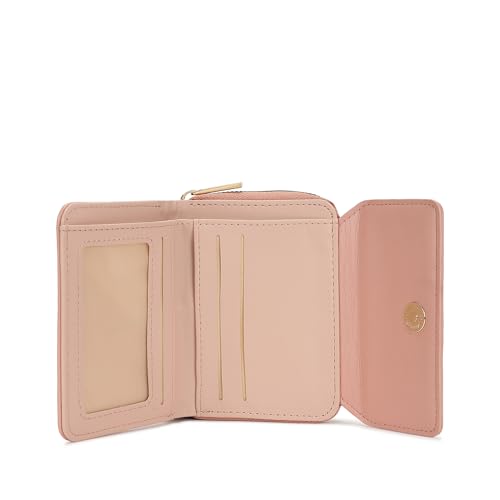 Fastrack Women's Mini Organizer Wallet | Flap Closure, Tri-Fold Design, Zip Coin Pocket, Card & Cash Slots | Compact & Organized | 6 Months Warranty