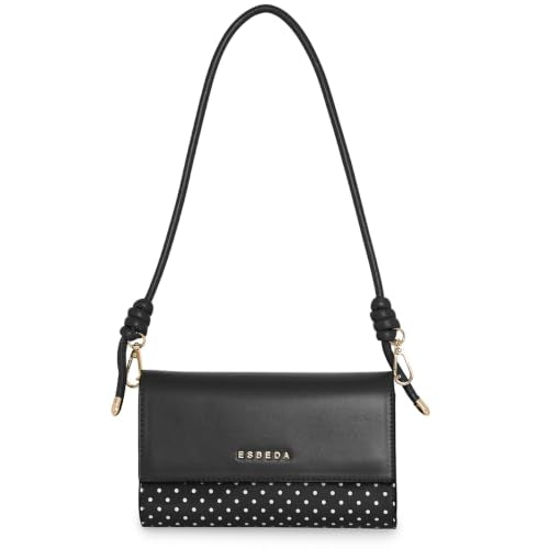 ESBEDA Black Color Candy Dot Shoulder Bag