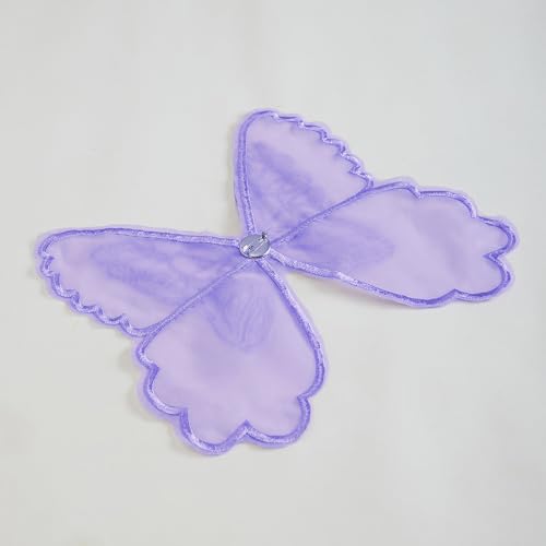Hopscotch Girls Purple Sleeveless 3D Butterfly Applique Ruffled Gown for Age (5-6 Years)