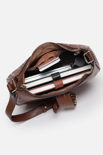 Allen Solly Womens textured brown HANDBAG