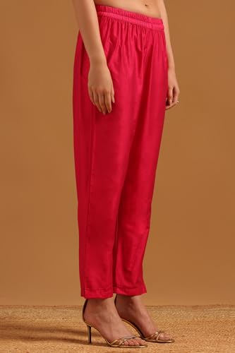 Soch Womens Fuchsia Viscose Salwar Suit With Cutdana