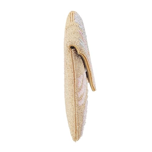 Metro Women Gold embroidered Fancy Flap Over Sling Bag (38-7795)