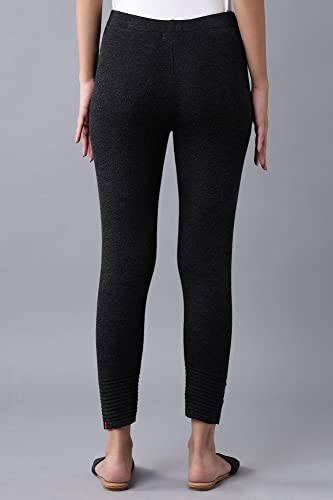 W for Woman Black Pleated Tights