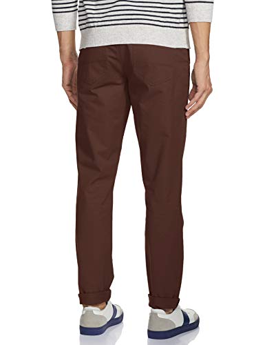 United Colors of Benetton Men's Slim Casual Mid Rise Pants (4CTNS0011I906_Brown_28)