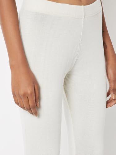 Max Women Knit Leggings(White_XL)