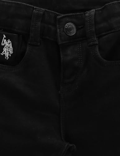 U.S. Polo Assn. Kids Bootcut fit Girls Cotton Jeans (UGJEN0163_Black_12M)