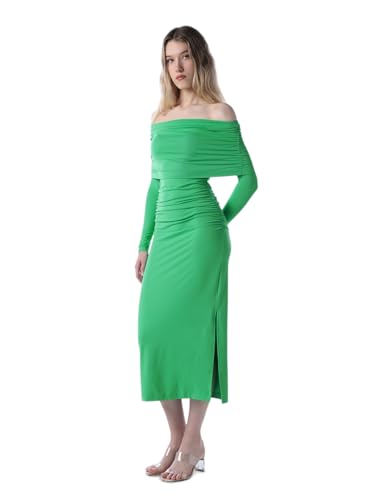ONLY Women's Solid Bodycon Green Dress