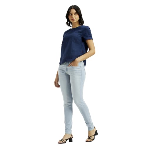Levi's Women's Mid Rise 711 Skinny Fit Light-Blue Jeans