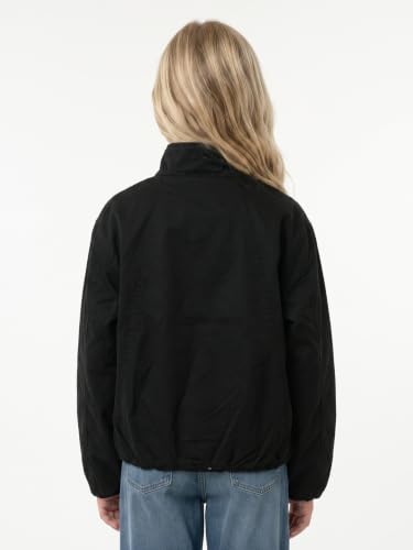 Monte Carlo Womens Regular Fit Full Sleeve Solid Collared Winter Crop Jacket Black Xxl (Pack Of 1)