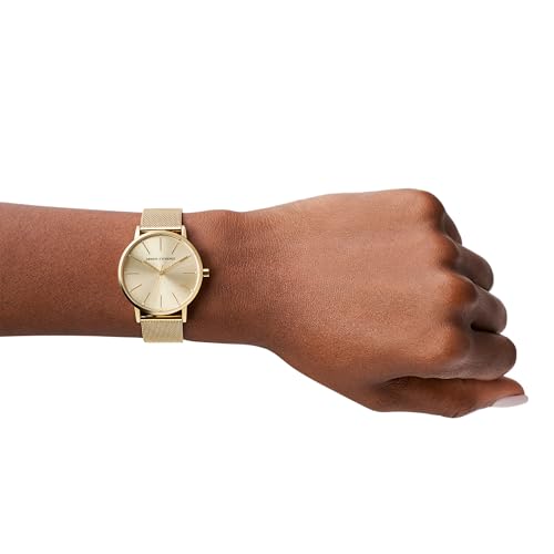 Armani Exchange Womens Lola Off- Stainless Steel Analogue Watch - AX5536 (Off-White_Free Size)