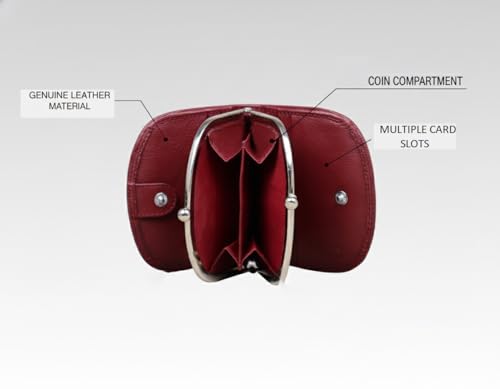 Calfnero Women's Genuine Leather Wallet-Long Purse Wallet with Multiple Card Slots and Note Compartment (Brodo)