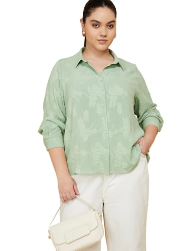 Max Plus Size Women Jacquard Shirt