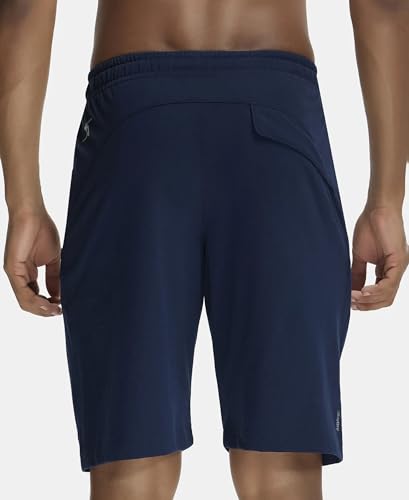 Jockey Men's Cotton Shorts (SP26-0103-NAVY Navy L)