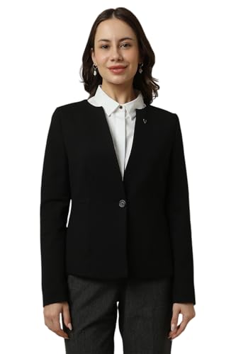 Allen Solly Women's Blazer (AHBZARGH078074_Black