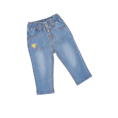 Pantaloons Baby Girls Blue Jeans Regular Fit,French Blue,12-18 M