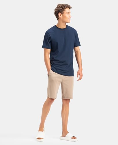 Jockey AM14 Men's Super Combed Cotton Rich Straight Fit Shorts with Zipper Pockets_Desert Taupe_XXL