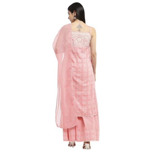 BIBA Women Pink Cotton Straight Kurta Set_36