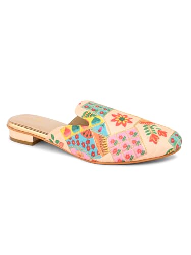 pelle albero Women Rose Gold Slip-On Mules Flats Sandals - PA-ES-1253_SULTAN_36