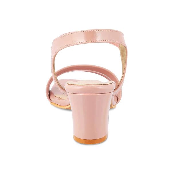 tresmode 231-RACHEL PINK WOMEN DRESS BLOCK HEEL SANDALS EU/37 UK/4