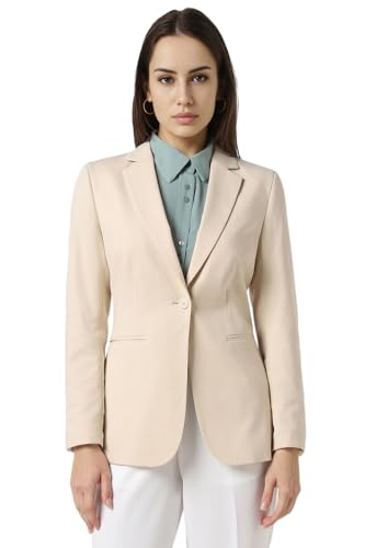 Van Heusen Women's Blazer (VWKZFRGF829520_Beige