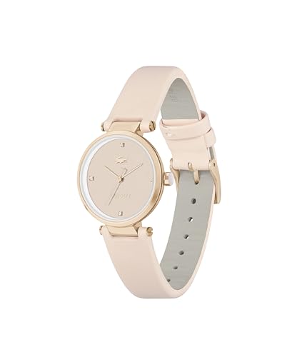 Lacoste Orba Qtz Basic Slim Blush Round Dial Women's Watch|Leather Material|Multi Color Band - 2001335