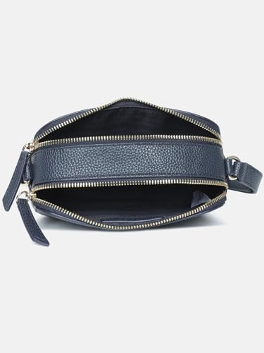 Solid Blue Polyurethane Sling Bag