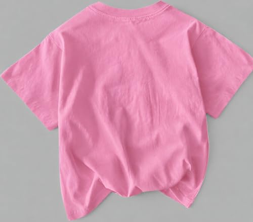 Jawdrobe Cotton Blend Oversized Fit Half Sleeve Printed Round Neck T-Shirt for Women (Tshirt-Cherry-Pink-s)