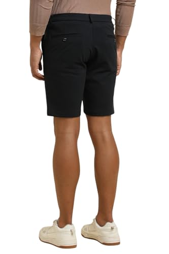 Men Black Solid Slim Fit Shorts