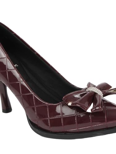 ELLE Women Fashion Pump,Wine,UK-5