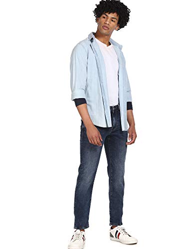U.S. POLO ASSN. Men's Regular Jeans (UDJEN0038_Blue_34)