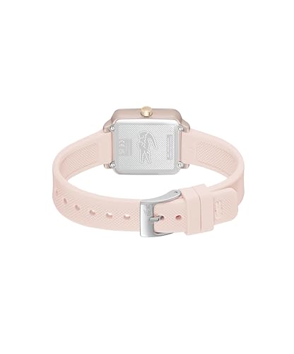 Lacoste Lacoste.12.12 Flow Qtz Basic Pink Square Dial Women's Watch|Silicone Material|Multi Color Band - 2001388