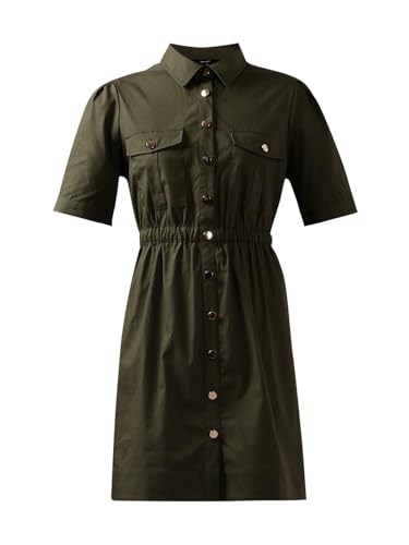VERO MODA Women's Shirt Green Dress