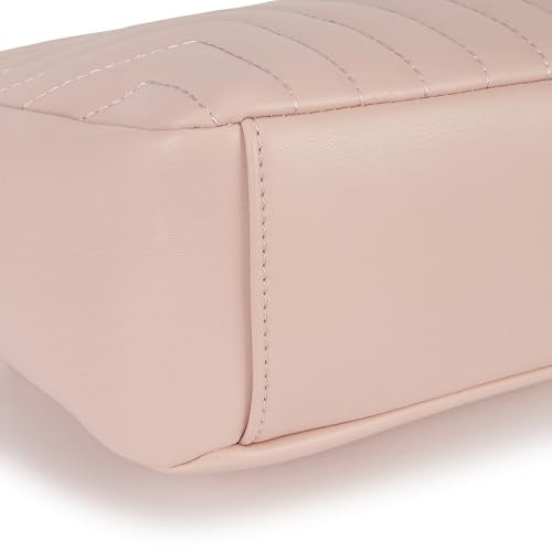 Fastrack Pastel Quilt Sling Bag for Women | Lightweight Quilted Crossbody with 3 Zippered Compartments, Detachable Strap and Soft-Tone Hardware | Stylish Everyday Sling for Casual Outings and College