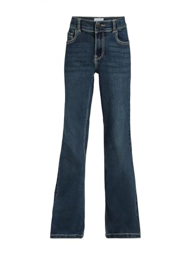 VERO MODA Girl's Solid Bootcut High Rise Blue Jeans